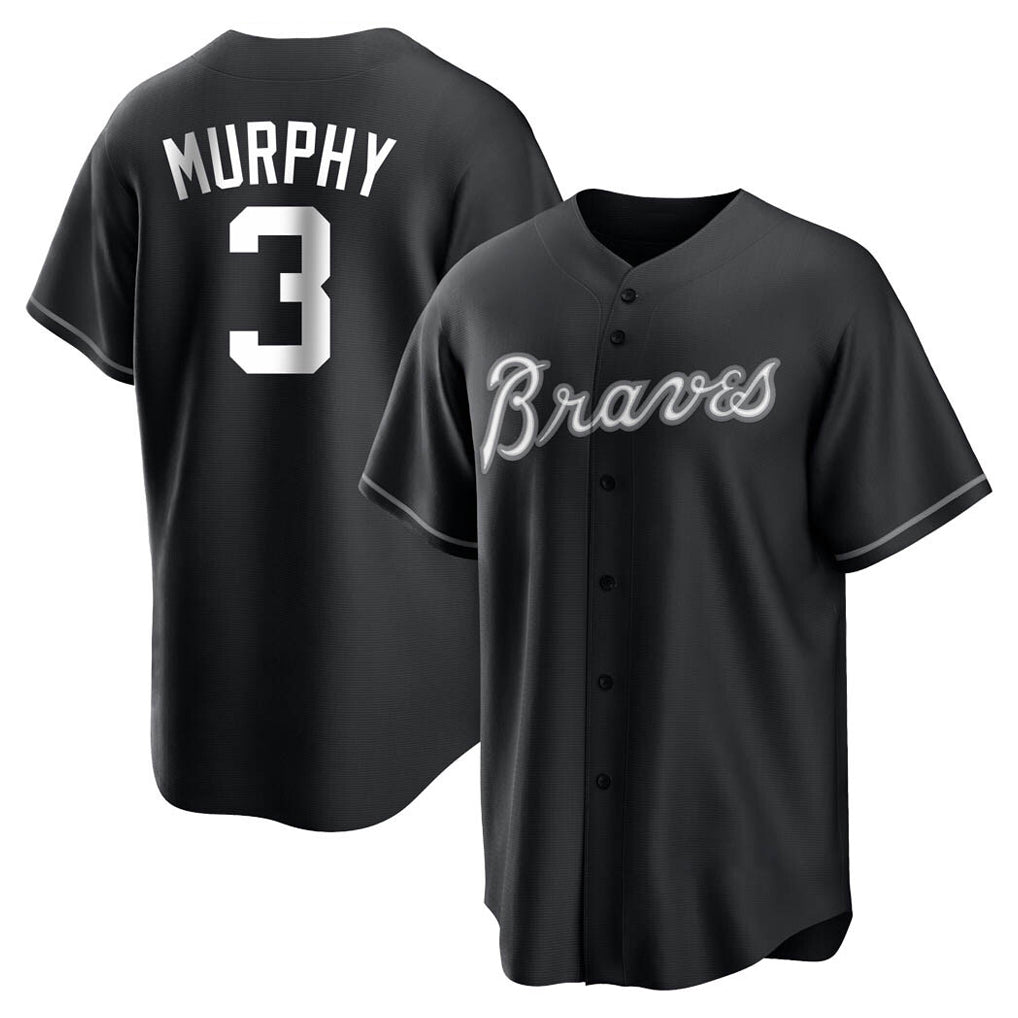 Atlanta Braves #3 Dale Murphy Player Black BUTLER Home Game Stitched Jerseys