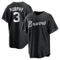 Atlanta Braves #3 Dale Murphy Player Black BUTLER Home Game Stitched Jerseys