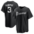 Atlanta Braves #3 Dale Murphy Player Black BUTLER Home Game Stitched Jerseys