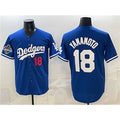 Los Angeles Dodgers #18 Yoshinobu Yamamoto Royal BUTLER 2025 World Series Champions Patch Limited Stitched Jersey