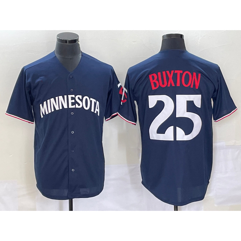 Minnesota Twins #25 Byron Buxton 2023 Navy Blue BUTLER Cool Base Stitched Jersey