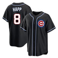 Chicago Cubs #8 Ian Happ Player Black BUTLER Fashion Out Game Stitched Jerseys