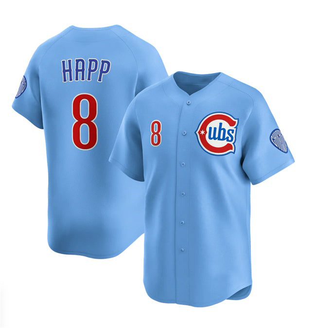 Chicago Cubs #8 Ian Happ Blue BUTLER 2024-25 2nd Alternate Limited Stitched Jersey