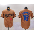 Los Angeles Dodgers #18 Yoshinobu Yamamoto Number Olive BUTLER Cool Base Limited Stitched Jersey 2