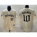 Philadelphia Phillies #10 J.T. Realmuto Cream BUTLER Gothic Vapor Limited Stitched Jersey