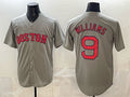 Boston Red Sox #9 Ted Williams Grey BUTLER Cool Base Stitched Jersey