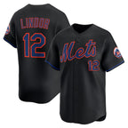 New York Mets #12 Francisco Lindor Black BUTLER Alternate Limited Jersey