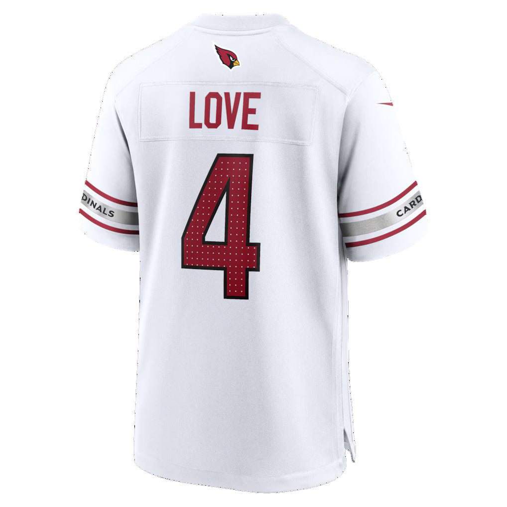 A.Cardinals #4 Jeremiyah Love White BUTLER Game Player Jersey