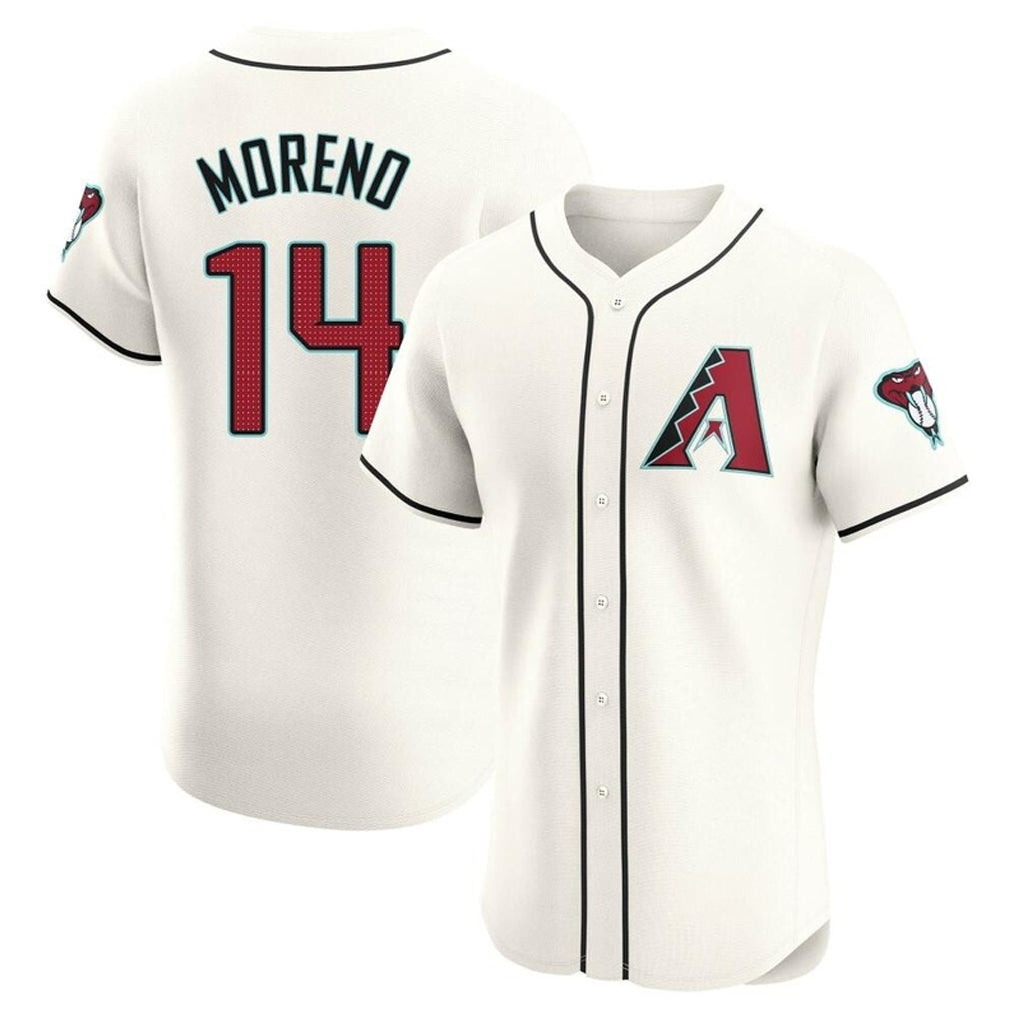 Arizona Diamondbacks #14 Gabriel Moreno Player Cream BUTLER Limited Elite Home Game Stitched Jerseys