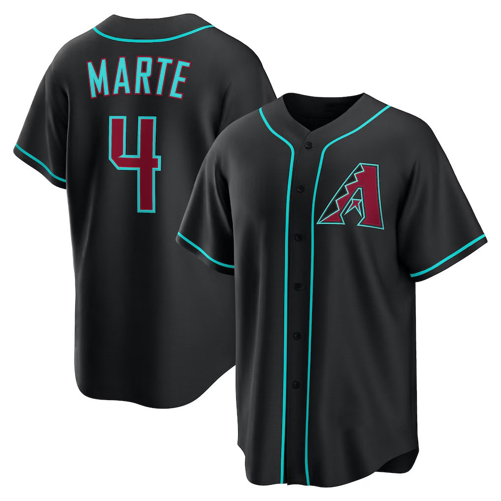 Arizona Diamondbacks #4 Ketel Marte Black BUTLER Alternate Replica Jersey