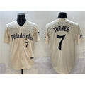 Philadelphia Phillies #7 Trea Turner Cream BUTLER Gothic Vapor Limited Stitched Jersey