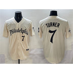 Philadelphia Phillies #7 Trea Turner Cream BUTLER Gothic Vapor Limited Stitched Jersey