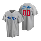 Custom Chicago Cubs Gray BUTLER Stitched Cool Base Road Jersey