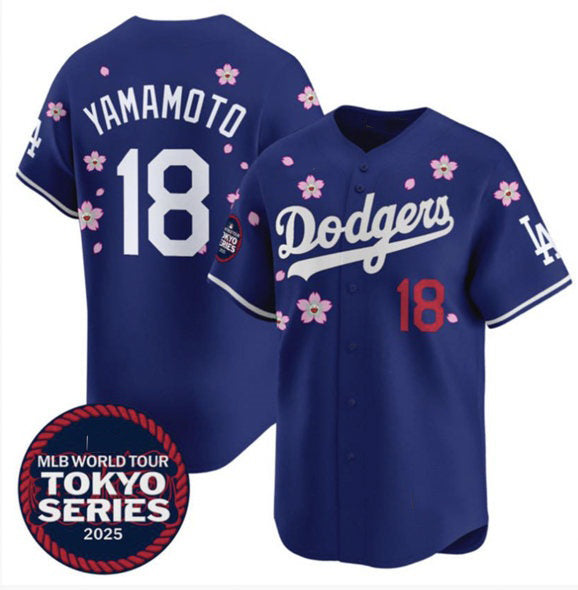 Los Angeles Dodgers #18 Yoshinobu Yamamoto Royal BUTLER 2025 Tokyo Series Limited Stitched Jersey