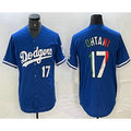 Los Angeles Dodgers #17 Shohei Ohtani Number Mexico Blue BUTLER Cool Base Stitched Jersey 2
