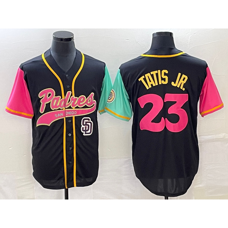 San Diego Padres #23 Fernando Tatis Jr Black BUTLER NEW 2023 City Connect Cool Base Stitched Jersey