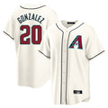 Arizona Diamondbacks #20 Luis Gonzalez Player Cream BUTLER Home Game Stitched Jerseys