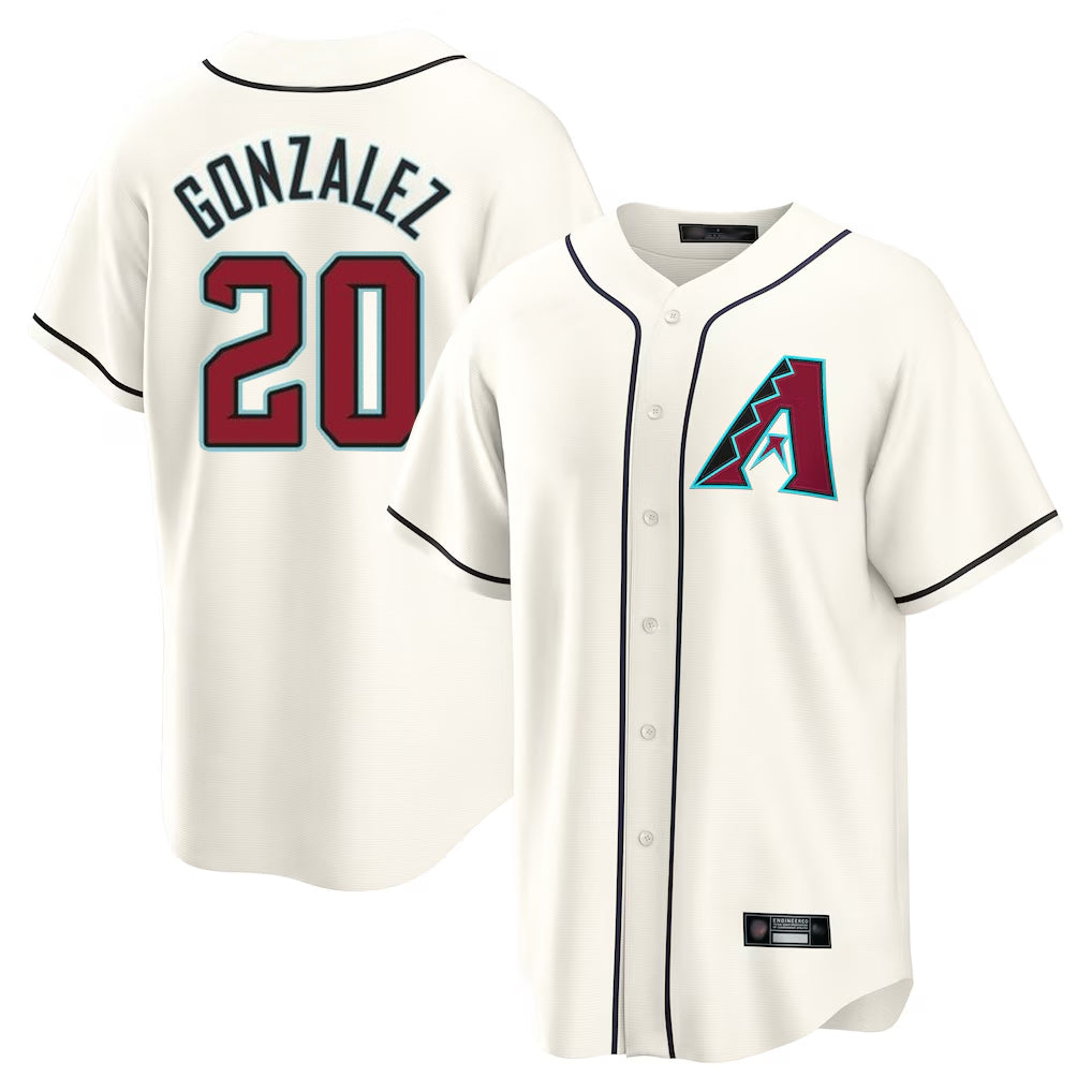 Arizona Diamondbacks #20 Luis Gonzalez Player Cream BUTLER Home Game Stitched Jerseys