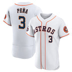 Houston Astros #3 Jeremy Pena 2022 World Series White BUTLER Flex Base Stitched Jersey