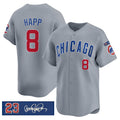 Chicago Cubs #8 lan Happ Gray BUTLER 'Ryne Sandberg Tribute' Vapor Limited V3 Stitched Jersey