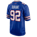 B.Bills #92 Zane Durant Royal BUTLER Team Game Jersey
