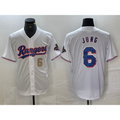 Texas Rangers #6 Josh Jung Number White BUTLER 2023 World Series Champions Cool Base Jerseys