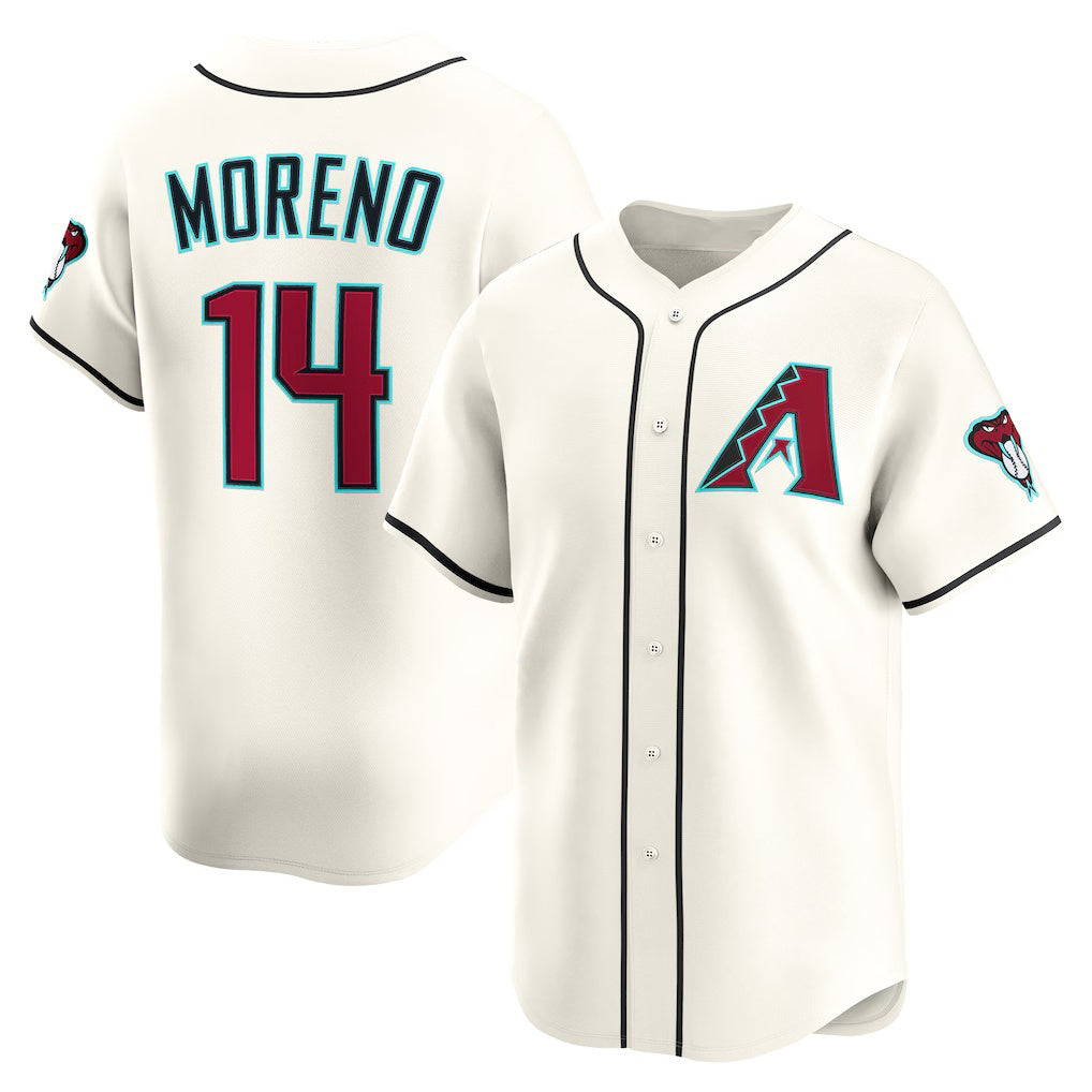 Arizona Diamondbacks #14 Gabriel Moreno Cream BUTLER Home Limited Player Jersey