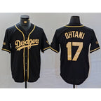 Los Angeles Dodgers #17 Shohei Ohtani Black Gold BUTLER World Series Champions Cool Base Stitched Jersey