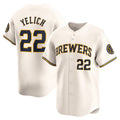 Milwaukee Brewers #22 Christian Yelich Cream BUTLER Home Limited Player Jersey