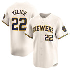 Milwaukee Brewers #22 Christian Yelich Cream BUTLER Home Limited Player Jersey