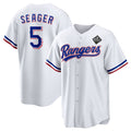 Texas Rangers #5 Corey Seager White BUTLER 2023 World Series Stitched Jersey