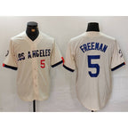 Los Angeles Dodgers #5 Freddie Freeman Number Cream BUTLER 2024 City Connect Limited Stitched Jersey 2