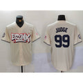 New York Yankees #99 Aaron Judge Cream BUTLER Limited Stitched Jersey 2