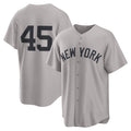 New York Yankees #45 Gerrit Cole Gray BUTLER Road Replica Jersey