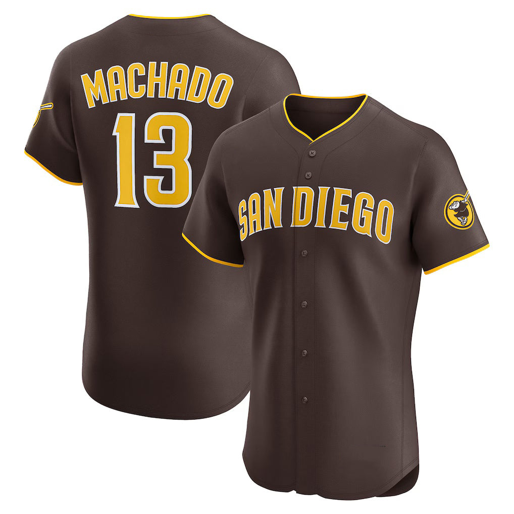 San Diego Padres #13 Manny Machado Brown BUTLER Road Elite Jersey