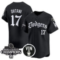 Los Angeles Dodgers #17 Shohei Ohtani Black BUTLER Mexico 2025 LA Gothic Style With Vin And 2024 World Series Champions Patch Vapor Premier Limited Stitched Jersey