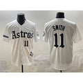 Houston Astros #11 Cam Smith White BUTLER Gothic 'Houston Born Barrio Raised' Limited Stitched Jersey