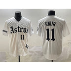 Houston Astros #11 Cam Smith White BUTLER Gothic 'Houston Born Barrio Raised' Limited Stitched Jersey