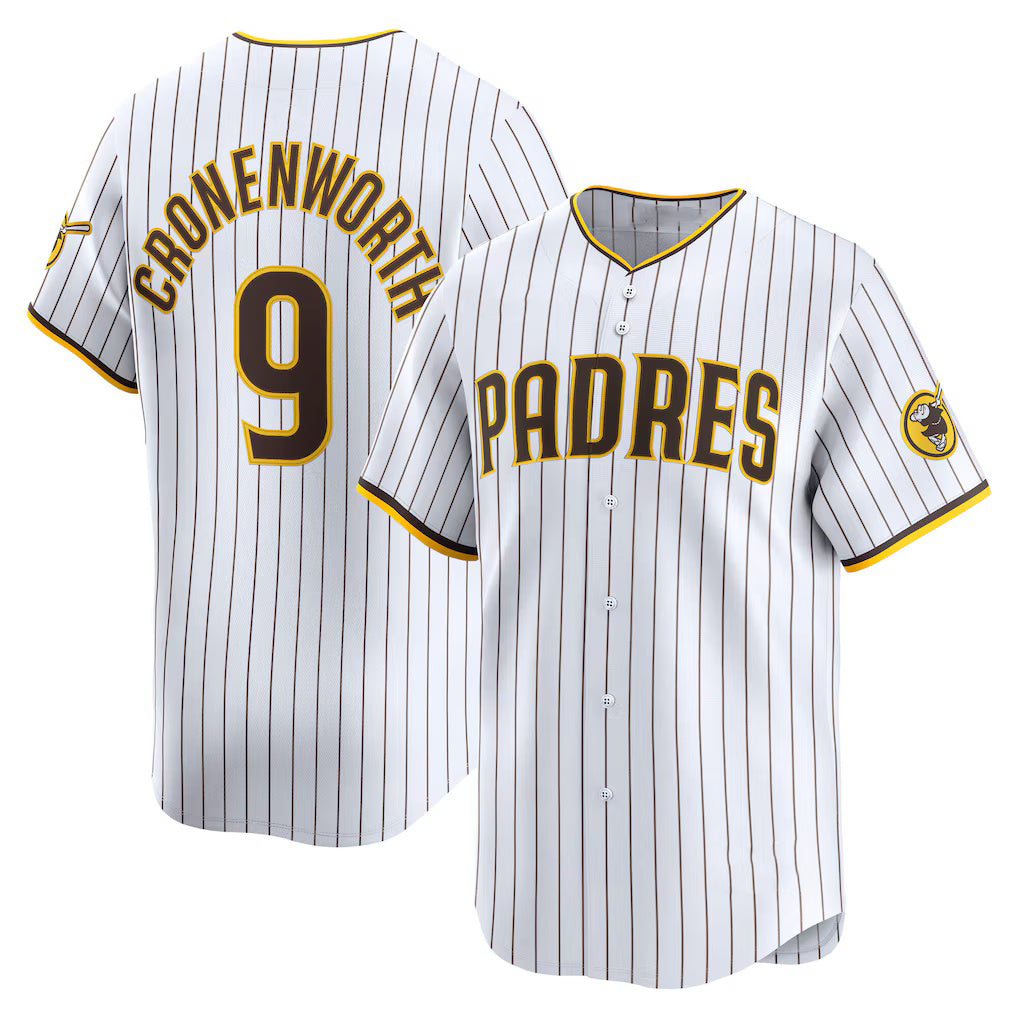 San Diego Padres #9 Jake Cronenworth White BUTLER Home Limited Player Jersey