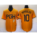 Pittsburgh Pirates #10 Bryan Reynolds Gold BUTLER 2023 City Connect Stitched Jersey 2