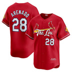 St. Louis Cardinals #28 Nolan Arenado Red BUTLER 2024 City Connect Limited Player Jersey