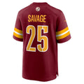 W.Commanders #25 Darnell Savage Burgundy BUTLER Team Game Jersey