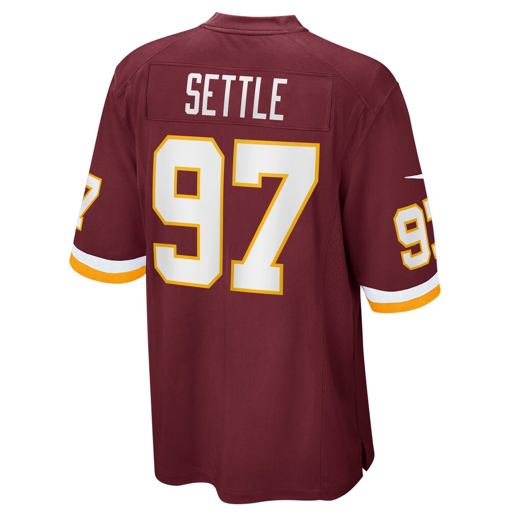 W.Football Team #97 Tim Settle Burgundy BUTLER Game Player Jersey