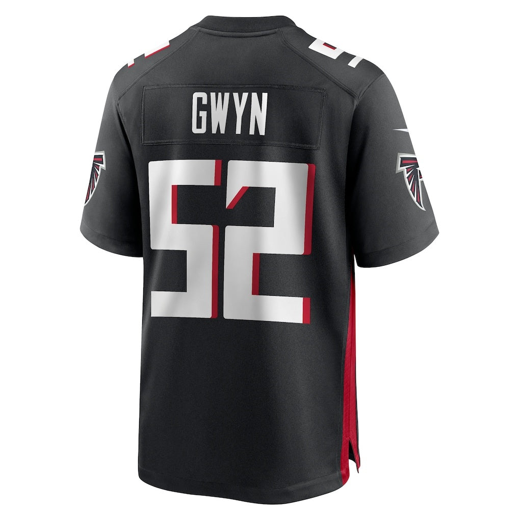 A.Falcons #52 Jovaughn Gwyn Black BUTLER Team Game Jersey