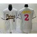 San Diego Padres #2 Xander Bogaerts White BUTLER NEW 2023 City Connect Cool Base Stitched Jersey 2