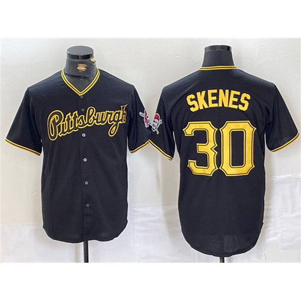 Pittsburgh Pirates #30 Paul Skenes Black BUTLER Stitched Jersey