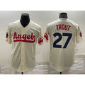 Los Angeles Angels #27 Mike Trout Cream BUTLER 2022 City Connect Cool Base Stitched Jersey