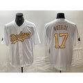 Los Angeles Dodgers #17 Shohei Ohtani White BUTLER 2022 All Star Stitched Cool Base Jersey