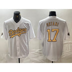Los Angeles Dodgers #17 Shohei Ohtani White BUTLER 2022 All Star Stitched Cool Base Jersey