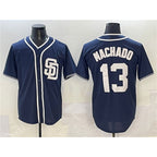 San Diego Padres #13 Manny Machado Navy BUTLER Cool Base Stitched Jersey